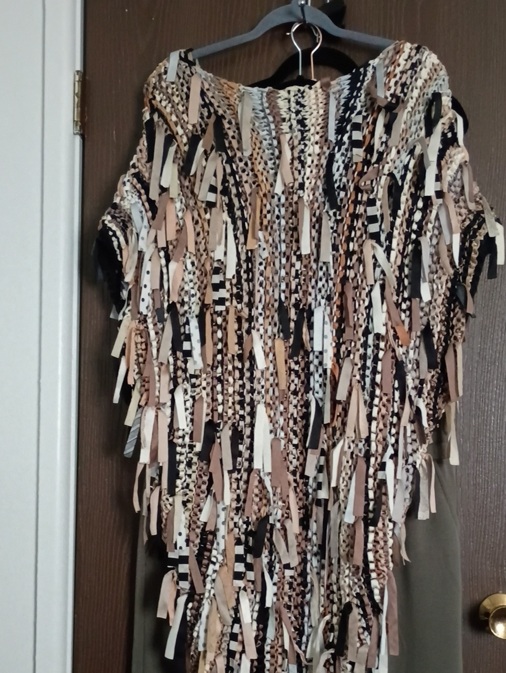 Boho Fringe Knit Top in Neutral Mix